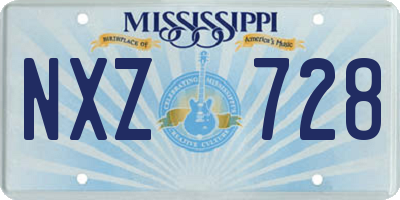 MS license plate NXZ728