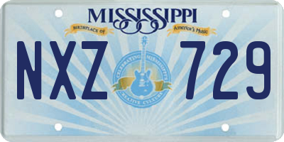 MS license plate NXZ729