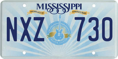 MS license plate NXZ730