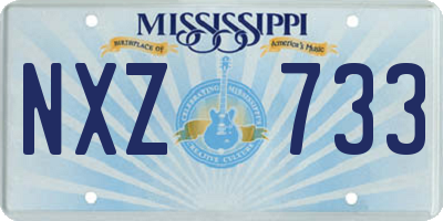 MS license plate NXZ733