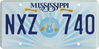 MS license plate NXZ740