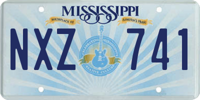 MS license plate NXZ741