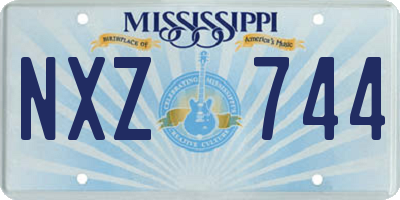 MS license plate NXZ744