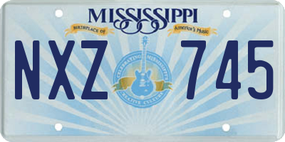 MS license plate NXZ745