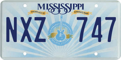 MS license plate NXZ747