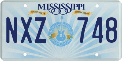 MS license plate NXZ748