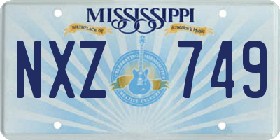 MS license plate NXZ749