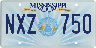 MS license plate NXZ750