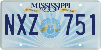 MS license plate NXZ751
