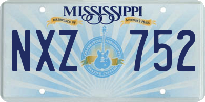 MS license plate NXZ752