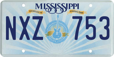 MS license plate NXZ753