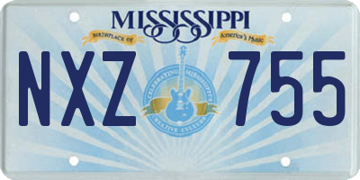 MS license plate NXZ755