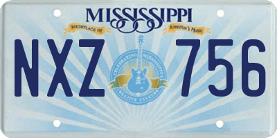 MS license plate NXZ756