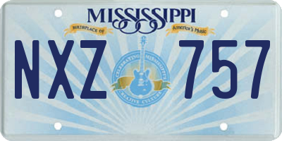 MS license plate NXZ757