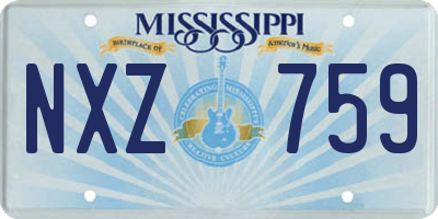 MS license plate NXZ759
