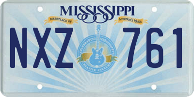 MS license plate NXZ761