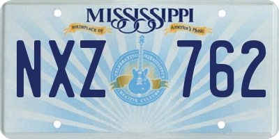 MS license plate NXZ762
