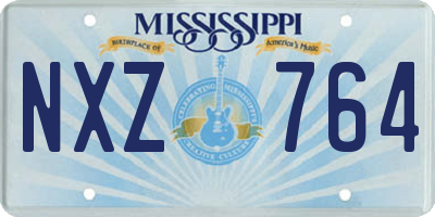MS license plate NXZ764