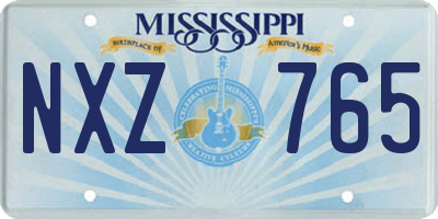 MS license plate NXZ765