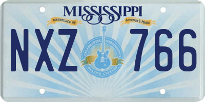 MS license plate NXZ766
