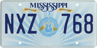 MS license plate NXZ768
