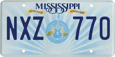 MS license plate NXZ770