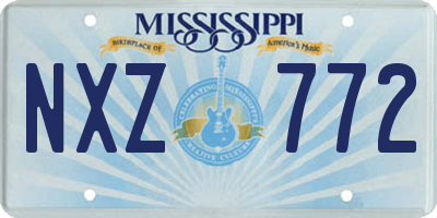 MS license plate NXZ772