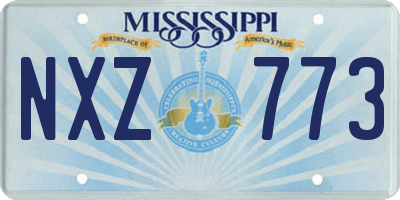 MS license plate NXZ773