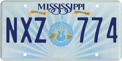 MS license plate NXZ774