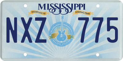 MS license plate NXZ775