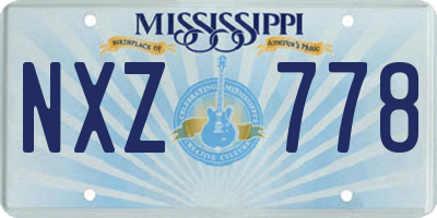 MS license plate NXZ778