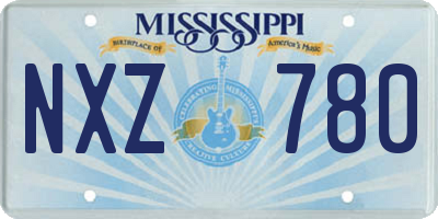 MS license plate NXZ780