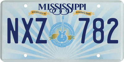 MS license plate NXZ782