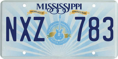 MS license plate NXZ783