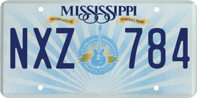 MS license plate NXZ784
