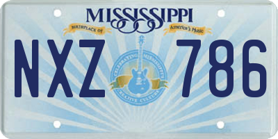 MS license plate NXZ786