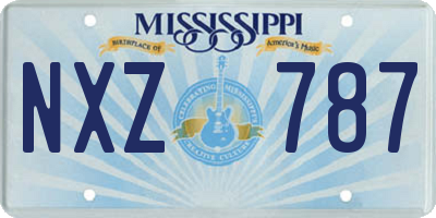 MS license plate NXZ787