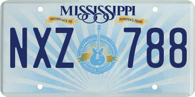 MS license plate NXZ788