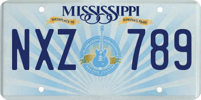 MS license plate NXZ789
