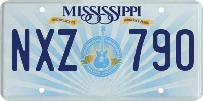 MS license plate NXZ790