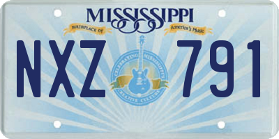 MS license plate NXZ791