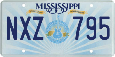 MS license plate NXZ795