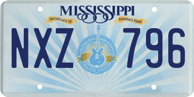 MS license plate NXZ796