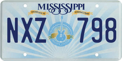 MS license plate NXZ798