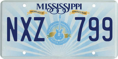 MS license plate NXZ799