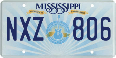 MS license plate NXZ806