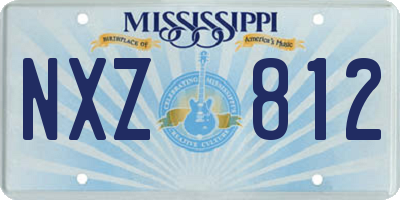 MS license plate NXZ812