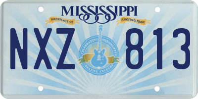 MS license plate NXZ813