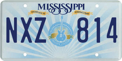 MS license plate NXZ814