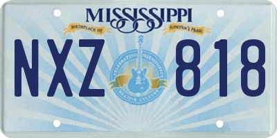 MS license plate NXZ818